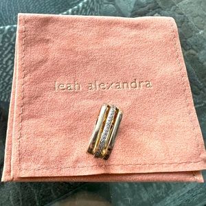 Leah Alexandra modern ring gold plated ring with crystals